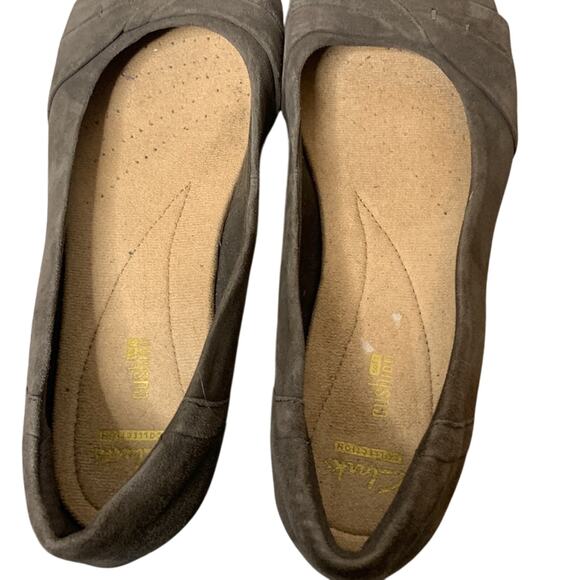 NEW Clark’s Blanche Fria flats taupe suede sz 10 - Picture 7 of 7